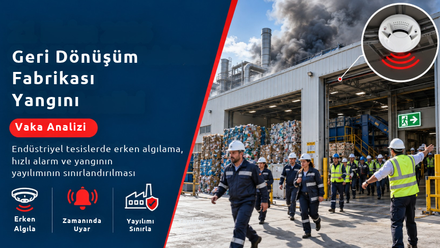 21 Ekim 2026 Tarihli Geri Dönüşüm Fabrikası Yangını Vaka Analizinde; Hızlı Alarm ve Erken Algılama 